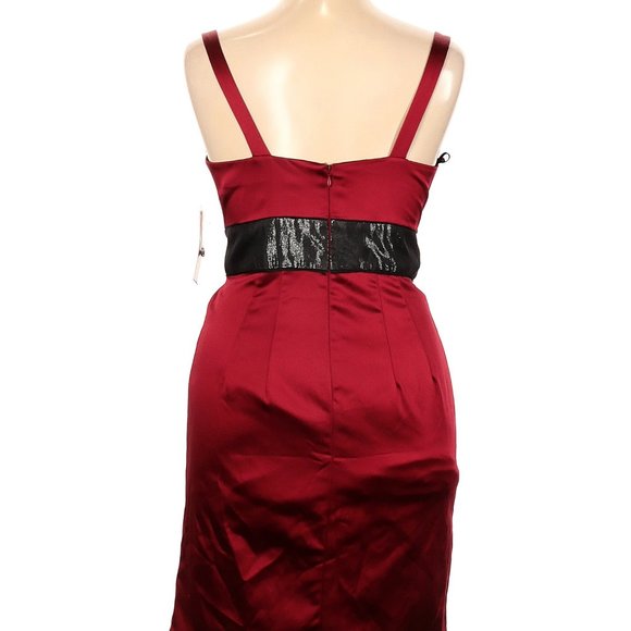 Marc Bouwer Glamit!  Solid Red Short Cocktail Dress, 14 - Picture 2 of 2